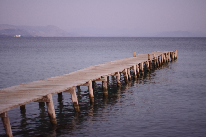 Sunset in Ipsos, Greece