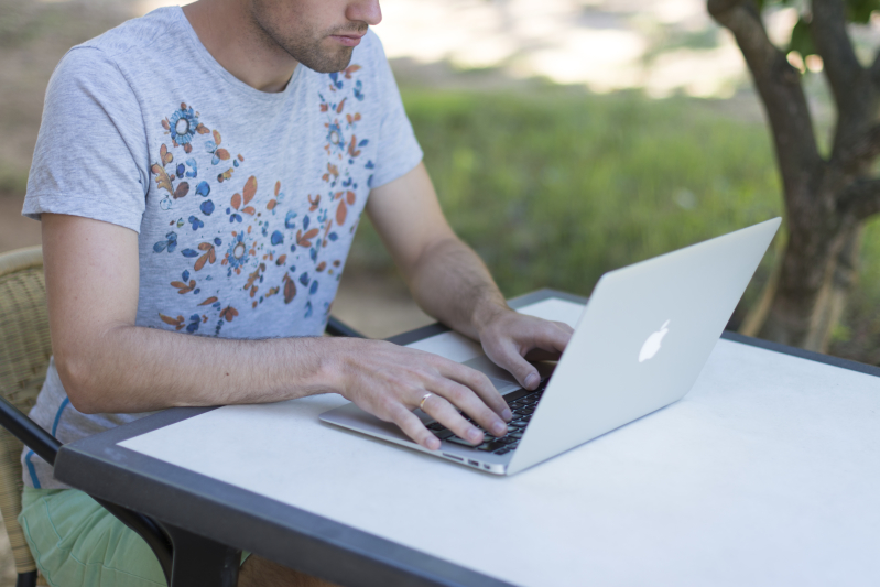 Nik working in Greece
