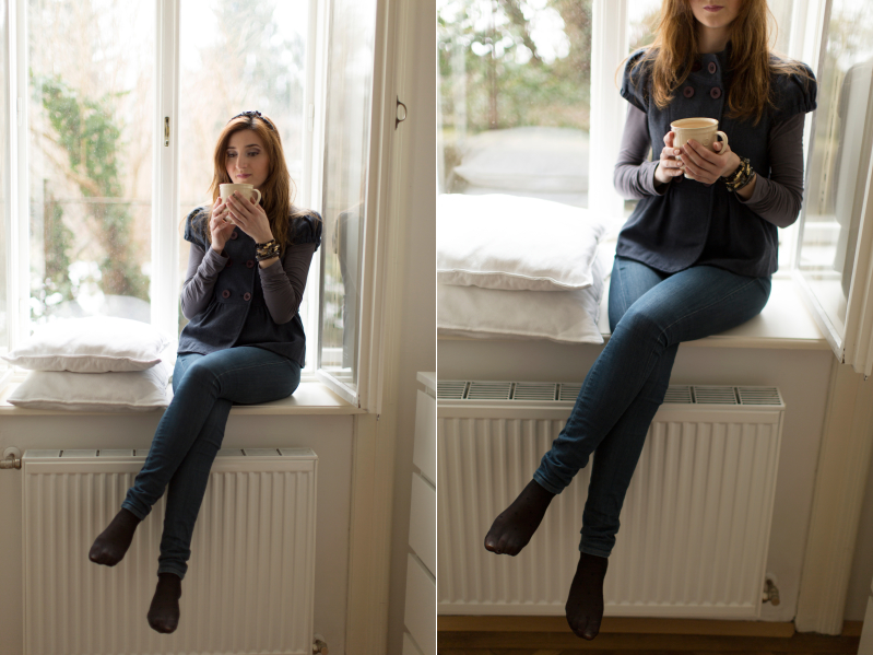By the window