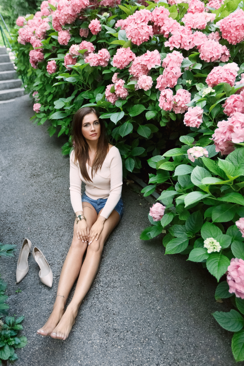Eszter in Hydrangea Paradise