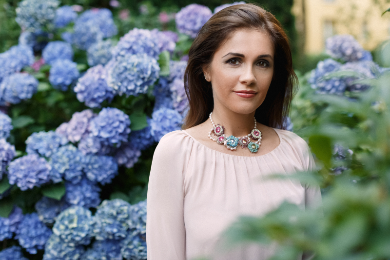 Eszter in Hydrangea Paradise