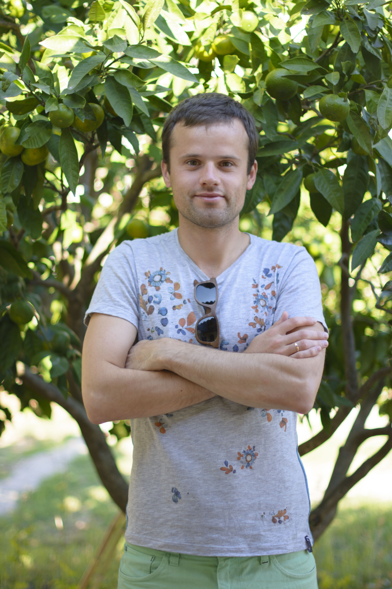 Nik working in Greece