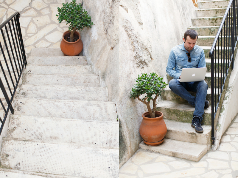 Nik working on the Côte d’Azur