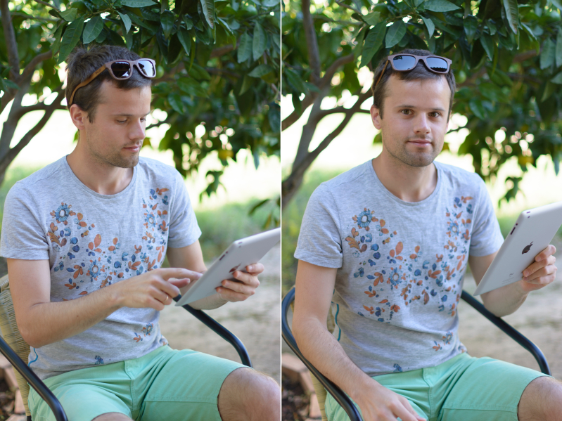 Nik working in Greece