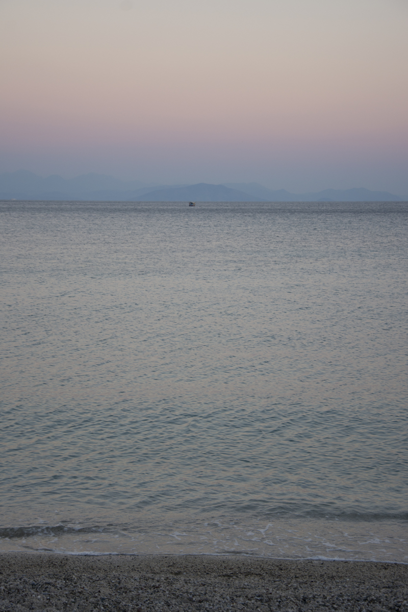 Sunset in Ipsos, Greece