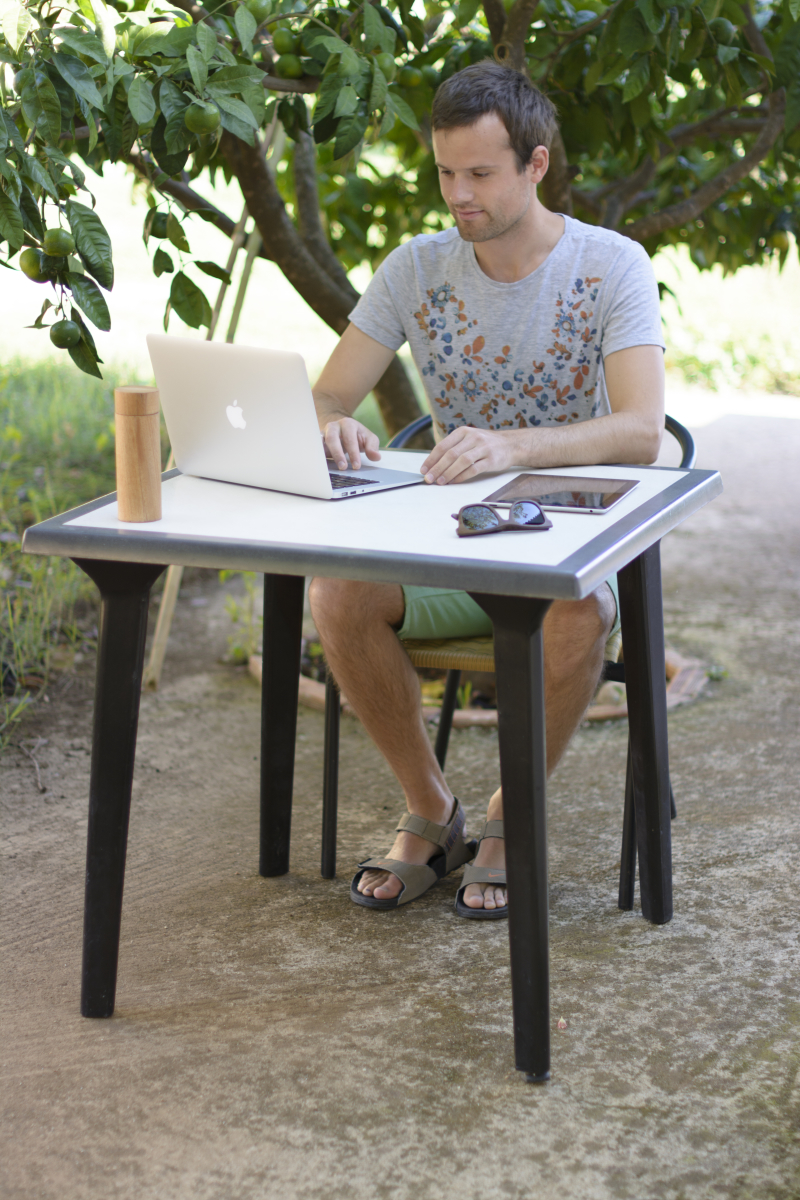 Nik working in Greece