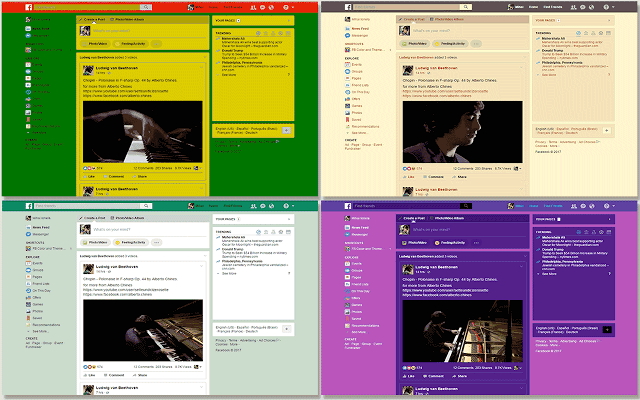 Change facebook color and Theme