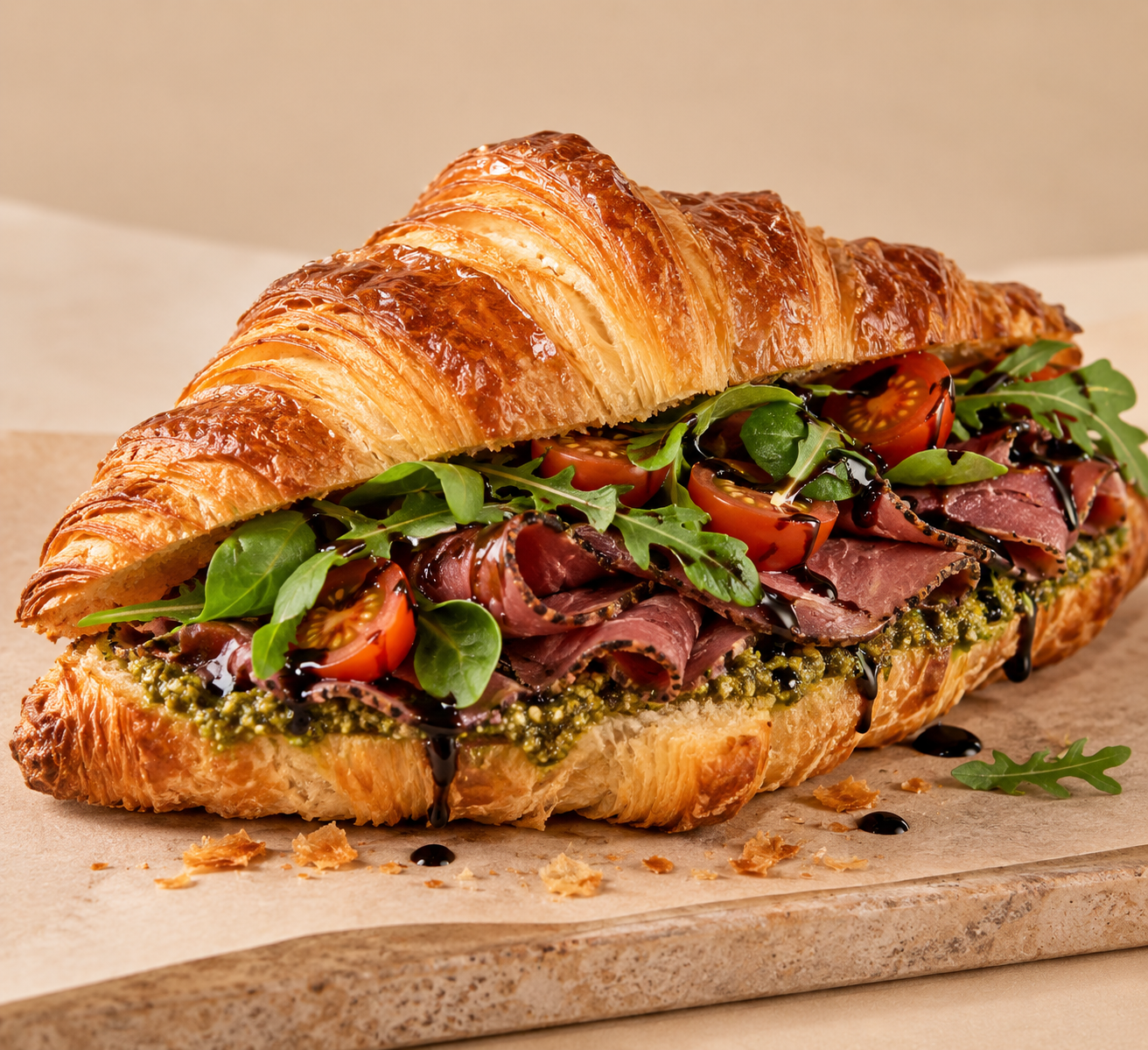 Croissant bœuf pastrami 