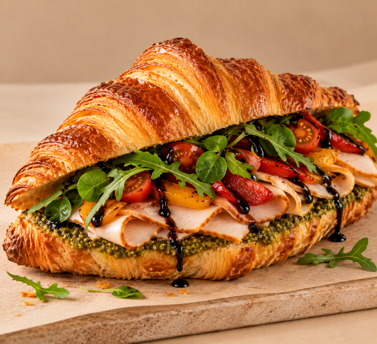 Croissant poulet fumé 