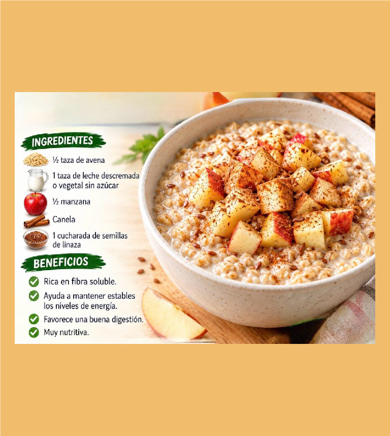 AVENA CON MANZANA Y CANELA