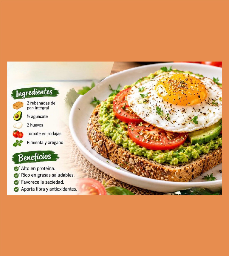 TOSTADAS DE AGUACATE CON HUEVO