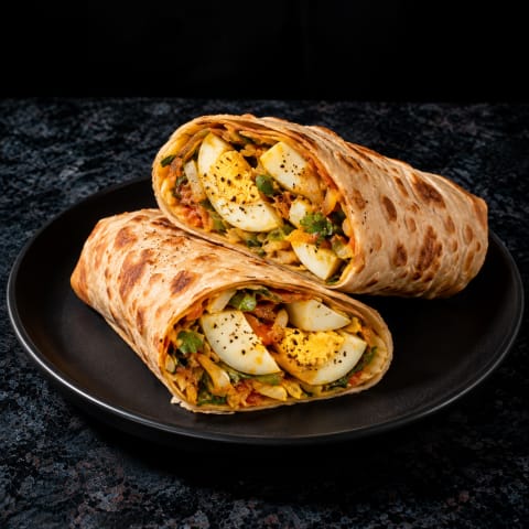 Boiled Egg Rumal Wrap — Egg breakfast from Edibles, Kochi