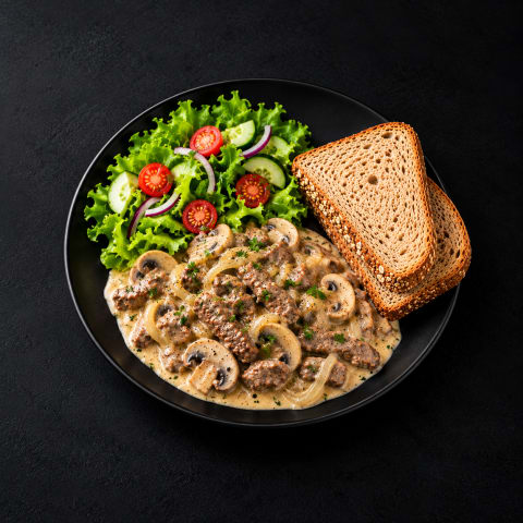 Beef Stroganoff With Bread — Non-Veg dinner from Edibles, Kochi
