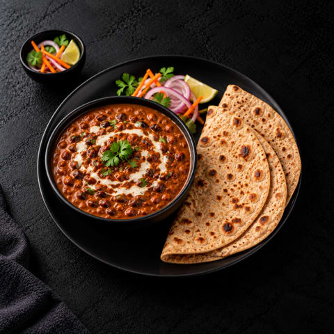 Dal Makhani With Chapati — Veg dinner from Edibles, Kochi