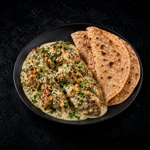 Afghani Chicken With Whole Wheat Chapathi — Non-Veg lunch from Edibles, Kochi