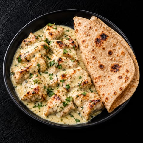 Murgh Malai Kabab with Roti — Non-Veg lunch from Edibles, Kochi
