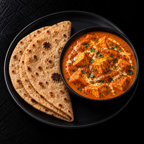 Paneer Butter Masala with Chapathi — Veg lunch from Edibles, Kochi