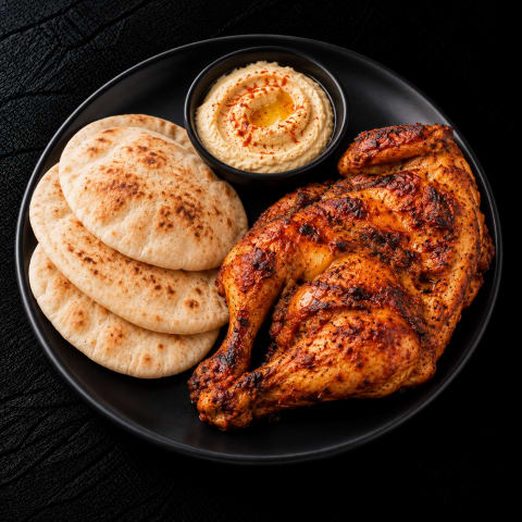 Shawai Chicken with Kuboos & Hummus — Non-Veg lunch from Edibles, Kochi