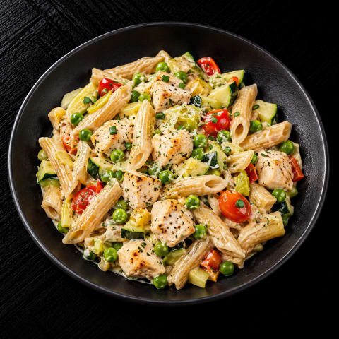 Whole Wheat Pasta Primavera Chicken — Non-Veg lunch from Edibles, Kochi