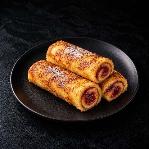 French Toast Jam Roll — Veg snack from Edibles, Kochi
