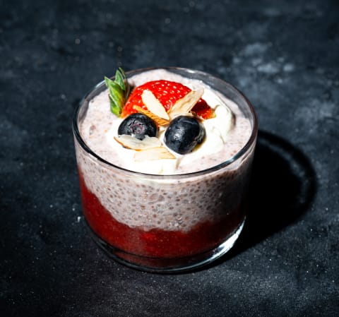 Strawberry Chia Pudding — Veg snack from Edibles, Kochi