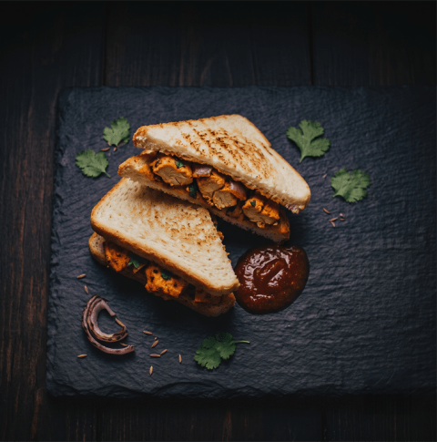Chicken Tikka Sandwich — Non-Veg snack from Edibles, Kochi