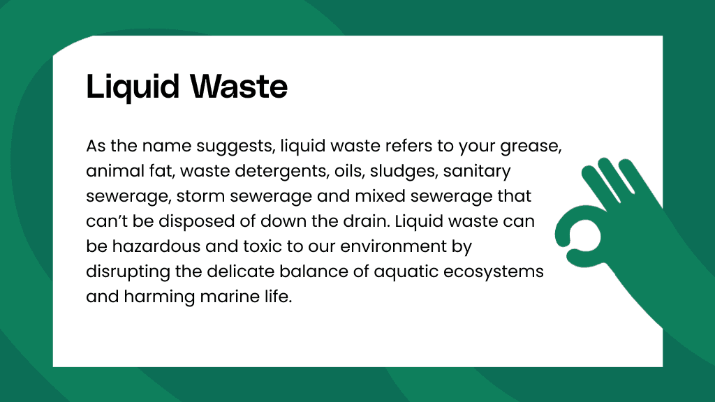 Liquid waste explanation