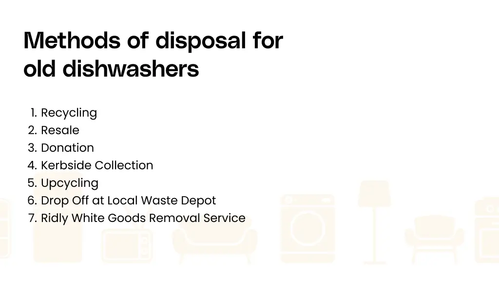 How to Get Rid of an Old Dishwasher Ridly