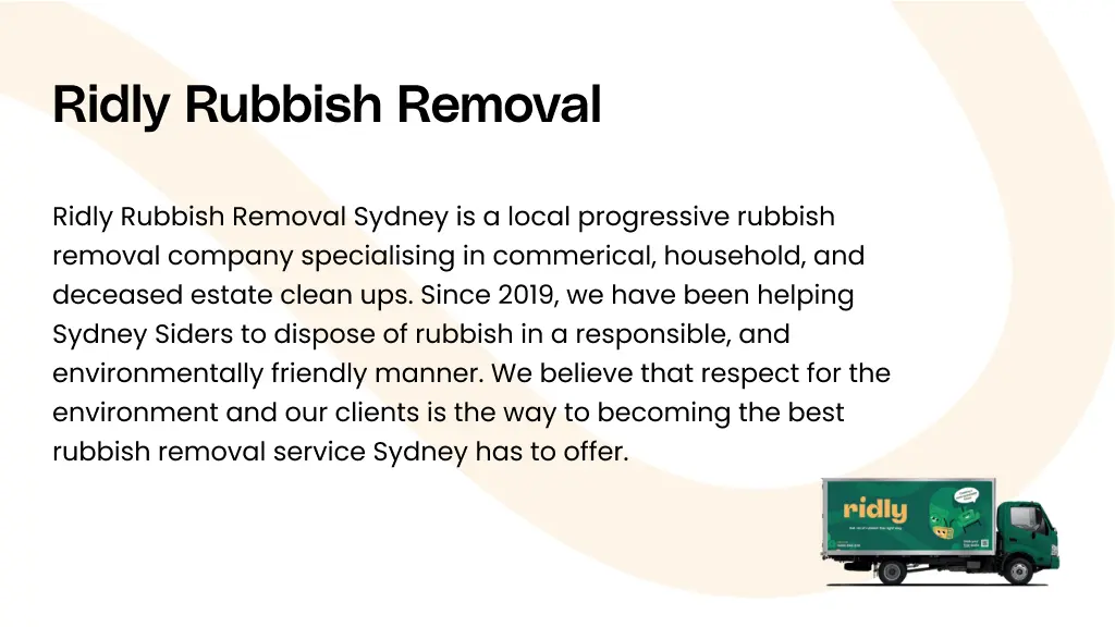 Facts about Ridly rubbish removal