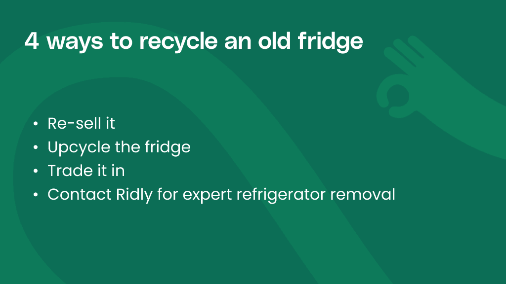 Different ways of recycling an old fridge