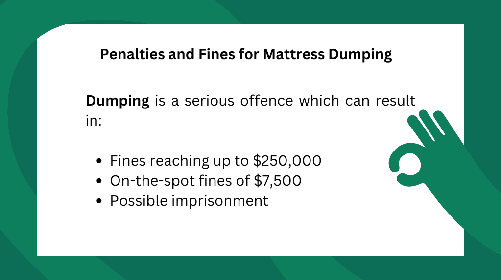 Penalties and Fines for Mattress Dumping