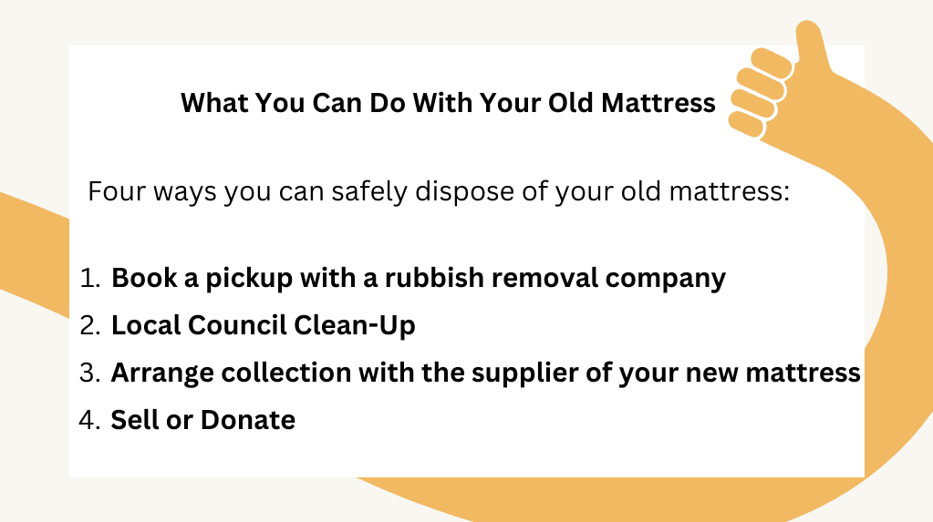 how to get rid of old mattress