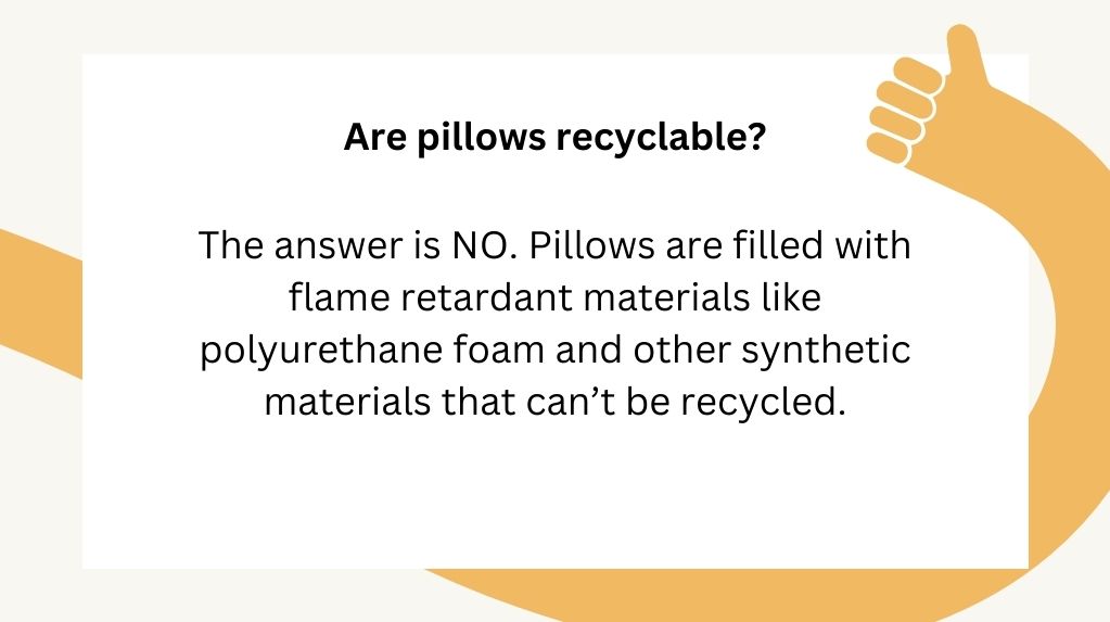 how to responsibly dispose of pillows infographics