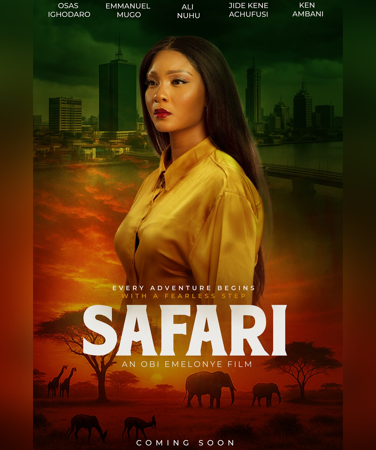Osas Ighodaro Takes on Dual Role as Actor and Producer in Upcoming Film “Safari”