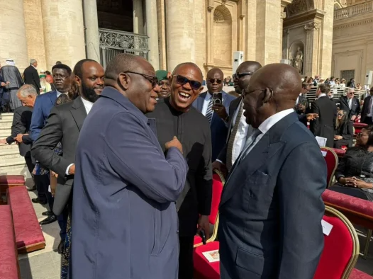 Tinubu And Obi Share Light Moment At Pope’s Mass In Rome Despite Political Differences