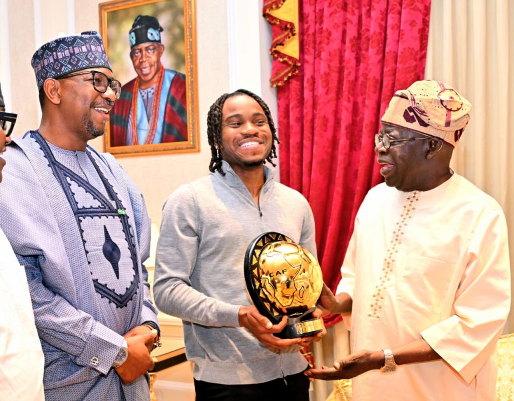 PHOTOS: Tinubu Hosts African Footballer of the Year Ademola Lookman in Lagos