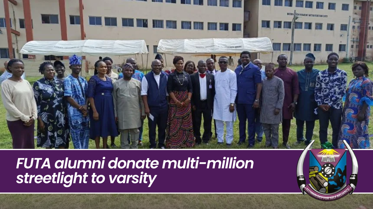 FUTA Alumni Set Donates Multi-Million Naira Solar Streetlights to University