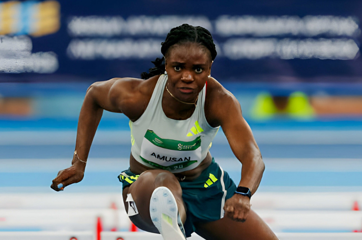 Amusan Drops Hurdles, Runs 100m Sprint in Jamaica