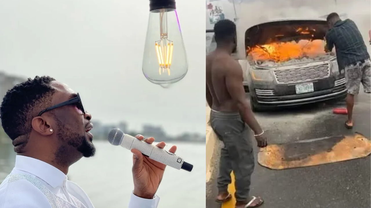 “Thank You Jesus!” – Darey Survives Car Fire, Shares Powerful Message