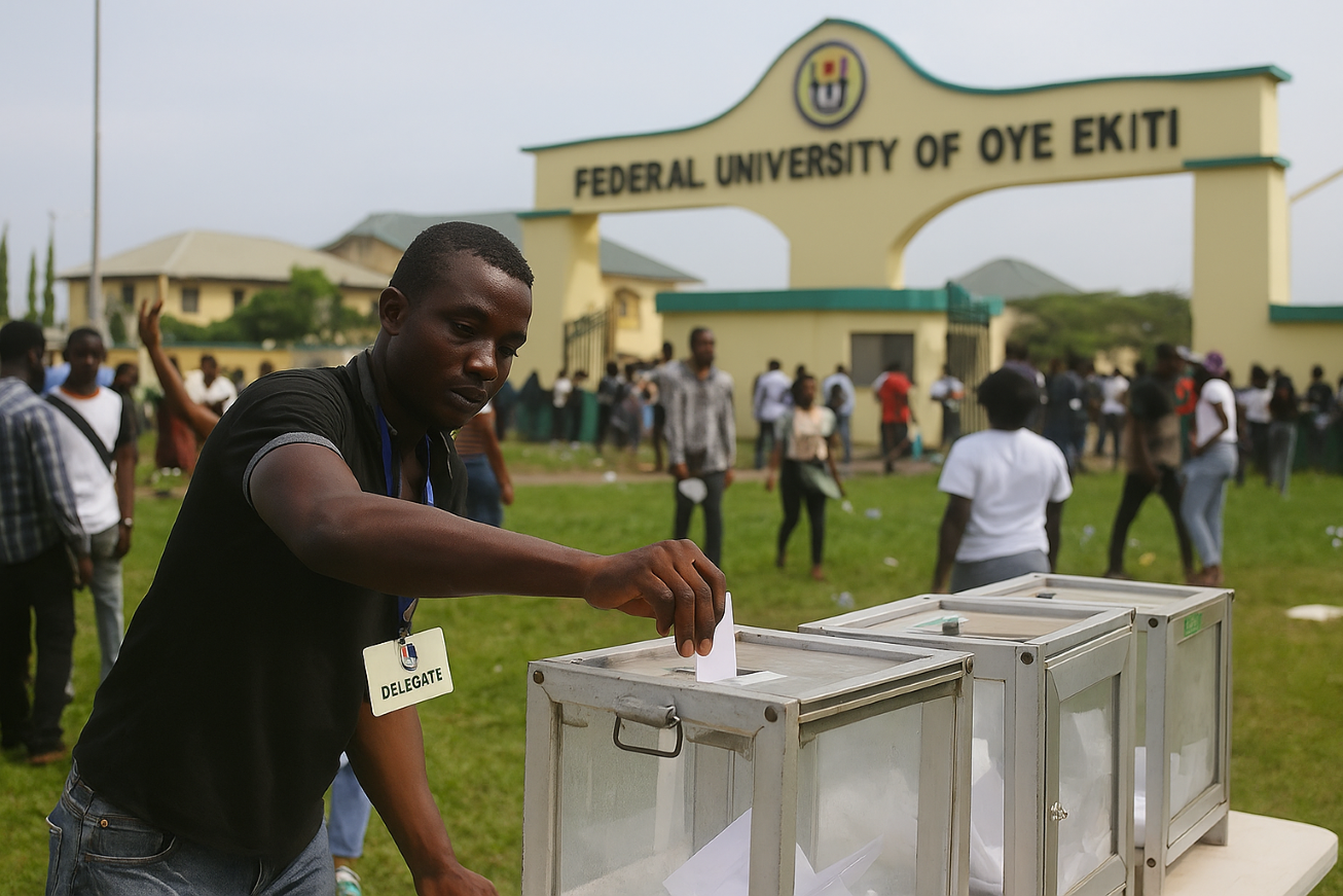 Tension in FUOYE as Students Cry Foul Over Alleged Election Rigging