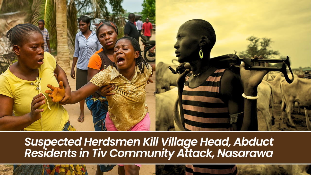 BREAKING: Suspected Herdsmen Kill Village Head, Abduct Residents in Tiv Community Attack, Nasarawa
