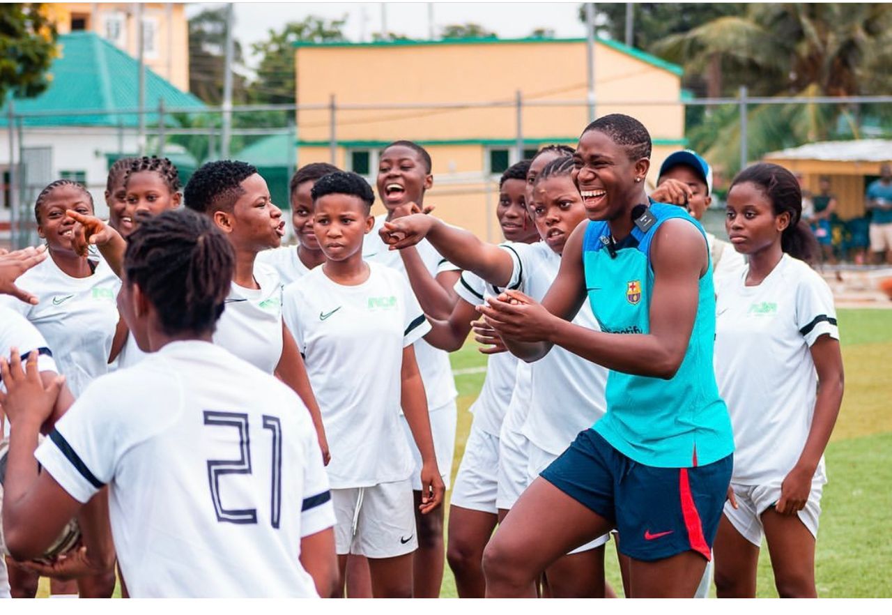 Oshoala Pledges to Keep Empowering Nigerian Girls Through Her Football Academy