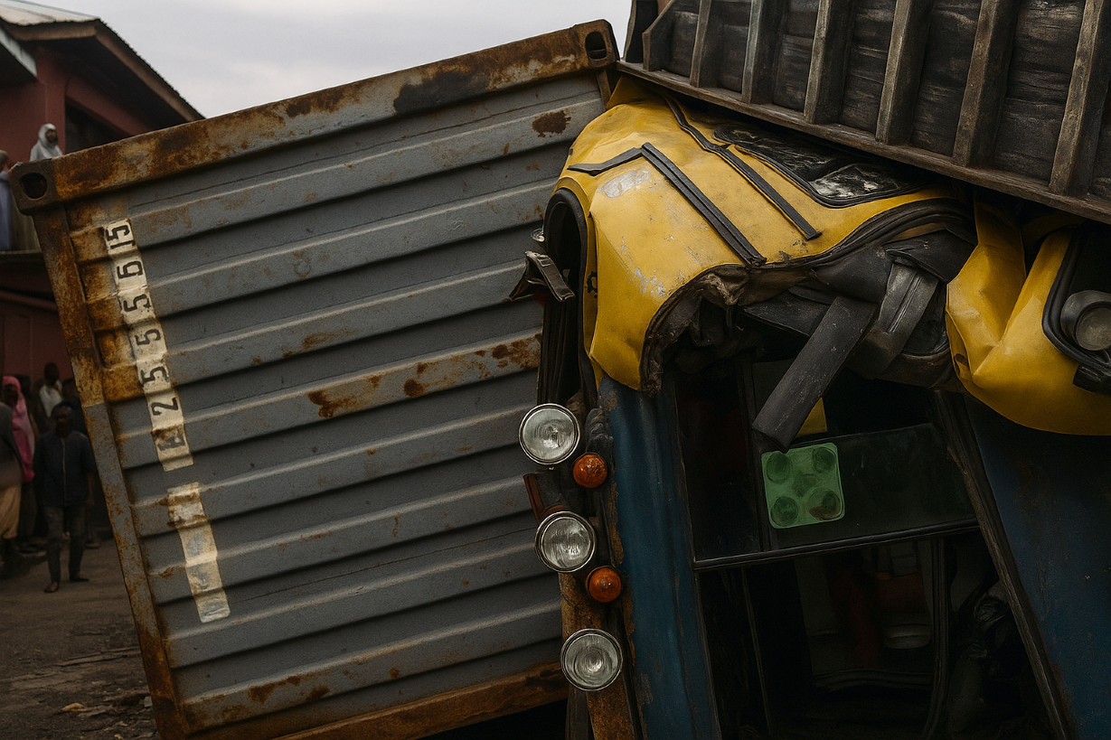 Brake Failure Causes Truck to Hit Minibus in Lagos, Killing Driver