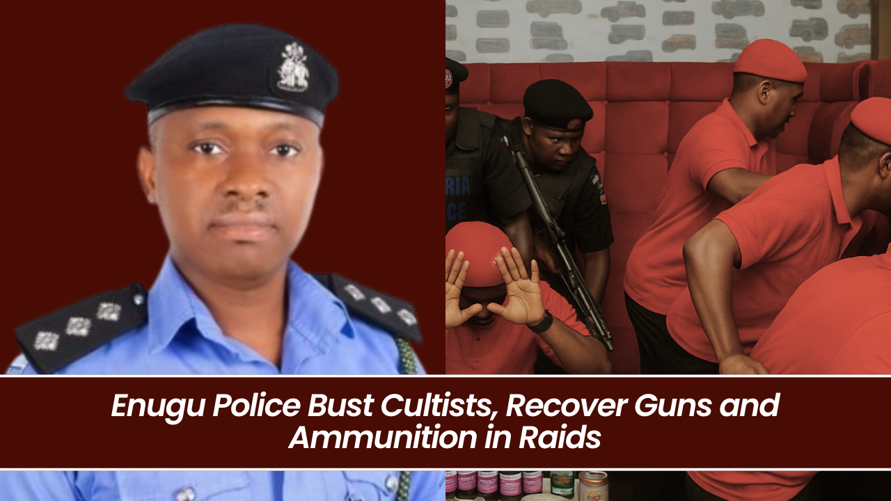 Enugu Police Bust Cultists, Recover Guns and Ammunition in Raids