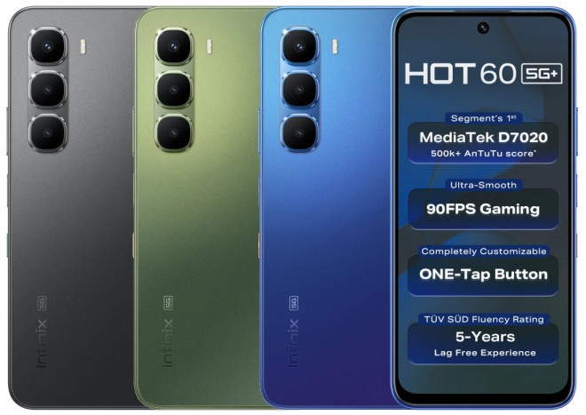 Infinix Unveils Hot 60 5G with Dimensity 7020, Big Battery and Budget Price
