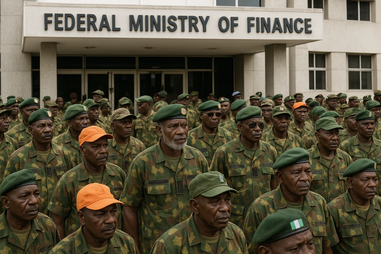 Retired Soldiers Shut Down Finance Ministry Over Unpaid Benefits