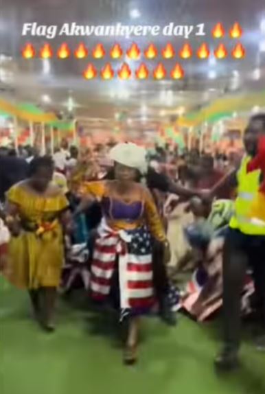 Viral Video Shows Ghanaian Church Members Rubbing Flags on Floor Walked by Clergywoman for ‘Relocation Blessings’