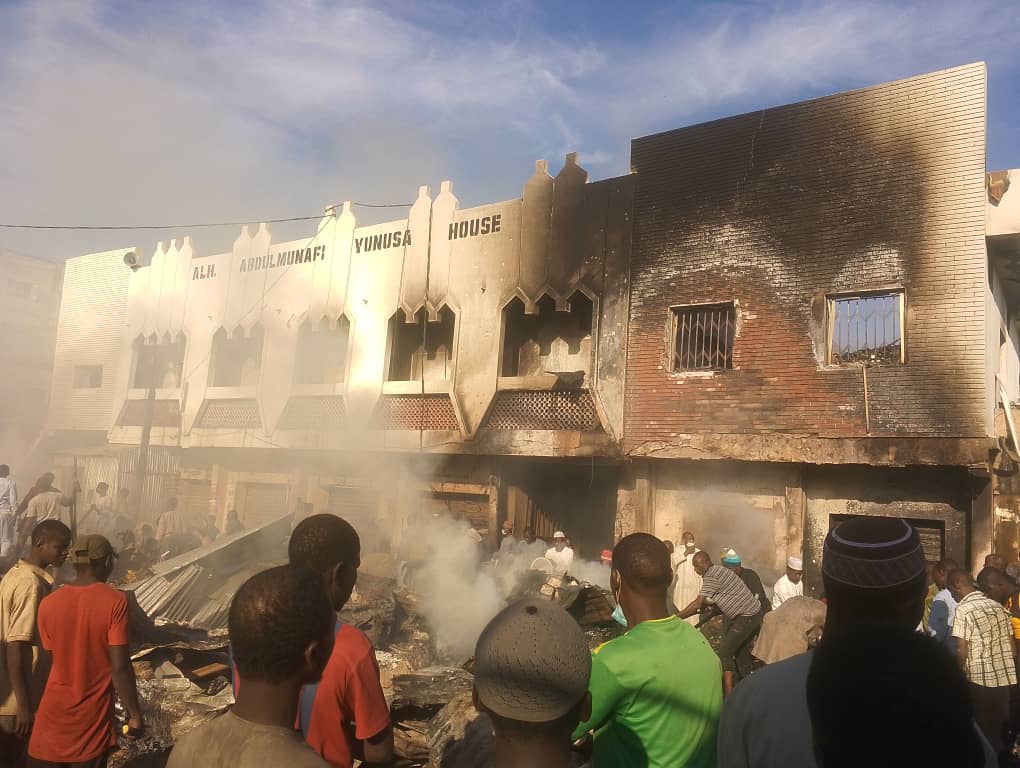 Early Morning Fire Razes 44 Shops at Singa Market in Kano