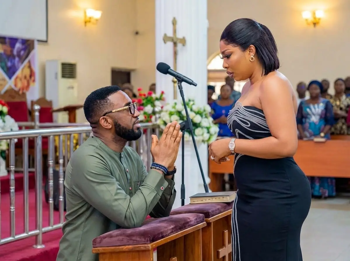 Pastor Chris Okafor’s Wife Hugs Him After Public Apology (Video)