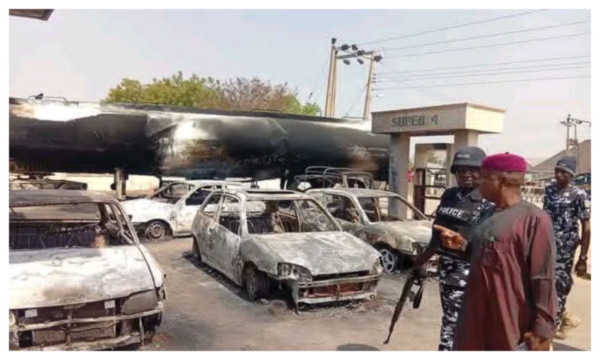 Fire Guts Filling Station, Other Buildings In Adamawa